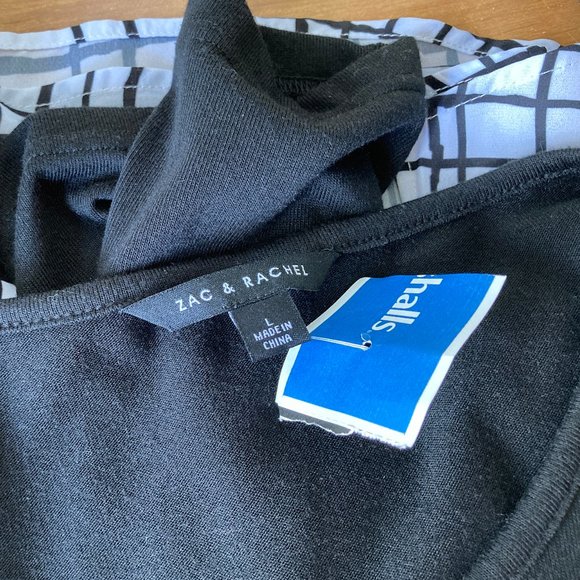 Zac & Rachel Layered Knit Top with Attached Blouse L  New with tag - Picture 6 of 6